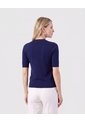Camiseta De Punto Cuello Redondo   Para Mujer Azul Patprimo de Patprimo
