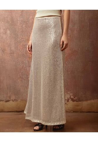 Falda  Para Mujer Medio Color Beige Marca Patprimo #30140424 Patprimo