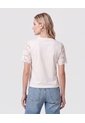 Camiseta Con Mangas De Encaje   Para Mujer Blanco Patprimo de Patprimo