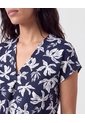 Camiseta Manga Casquillo Escote V   Para Mujer Azul Patprimo de Patprimo