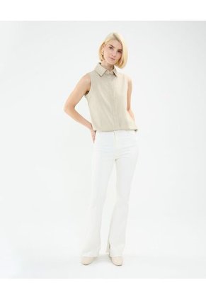 Camisa Para Mujer Manga Sisa Color Café Claro Marca Patprimo #30010668