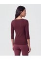 Camiseta Manga Tres Cuartos   Para Mujer Vino Patprimo de Patprimo