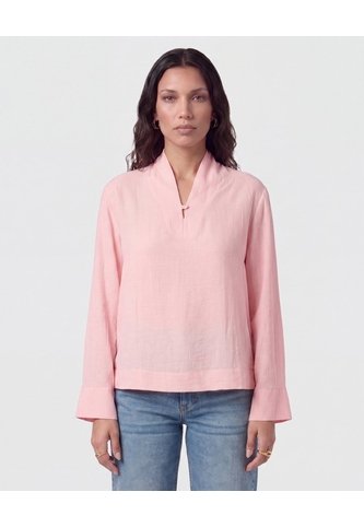 Blusa Manga Larga Cuello Mao   Para Mujer Rosado Patprimo Patprimo