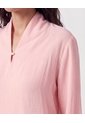 Blusa Manga Larga Cuello Mao   Para Mujer Rosado Patprimo de Patprimo