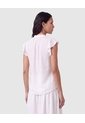Blusa Manga Volante Y Lazo   Para Mujer Blanco Patprimo de Patprimo