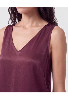 Blusa Esqueleto Unicolor Para Mujer Vino Patprimo