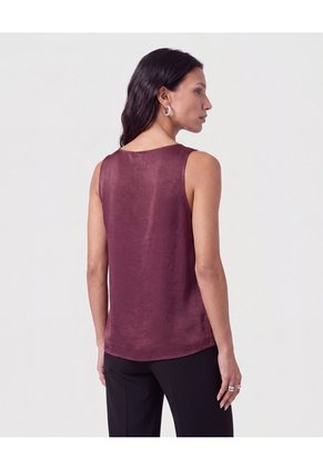 Blusa Esqueleto Unicolor Para Mujer Vino Patprimo