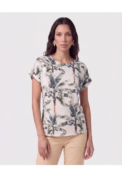 Blusa Manga Dobladillada   Para Mujer Verde Patprimo