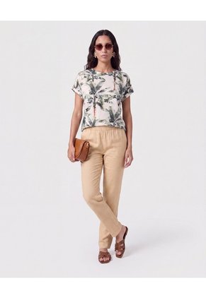 Blusa Manga Dobladillada   Para Mujer Verde Patprimo