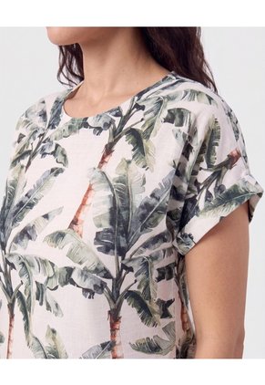 Blusa Manga Dobladillada   Para Mujer Verde Patprimo