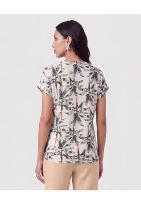 Blusa Manga Dobladillada   Para Mujer Verde Patprimo