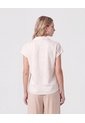 Blusa Cuello Camisero Corta   Para Mujer Beige Patprimo de Patprimo
