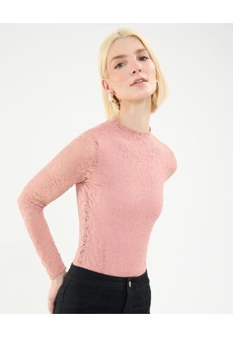 Body Para Mujer Manga Larga Color Rosa Marca Patprimo #30200008 Patprimo