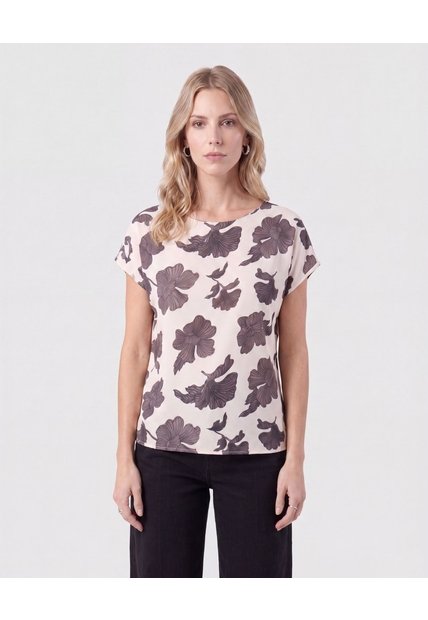 Blusa Ligera Con Manga Caída   Para Mujer Café Patprimo