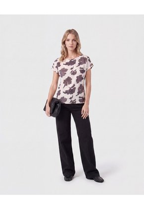 Blusa Ligera Con Manga Caída Para Mujer Café Patprimo