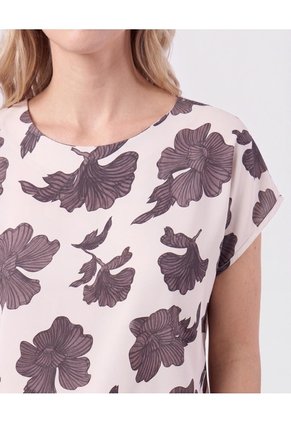 Blusa Ligera Con Manga Caída Para Mujer Café Patprimo
