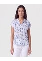 Blusa Camisera Manga Corta   Para Mujer Azul Patprimo de Patprimo