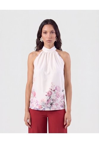 Blusa Estampada   Para Mujer Blanco Patprimo Patprimo