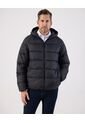 Chaqueta Acolchada Con Capota   Para Hombre Negro Patprimo de Patprimo