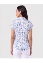 Blusa Camisera Manga Corta   Para Mujer Azul Patprimo de Patprimo