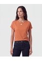 Blusa Manga Con Dobladillo   Para Mujer Naranja Patprimo de Patprimo