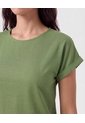 Blusa Manga Con Dobladillo   Para Mujer Verde Patprimo de Patprimo