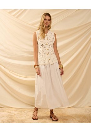 Chaleco Tejido En Crochet Para Mujer Blanco Patprimo
