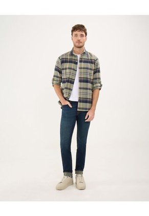 Camisa Para Hombre Manga Larga Con Bolsillo Color Verde  Marca Patprimo #44013054