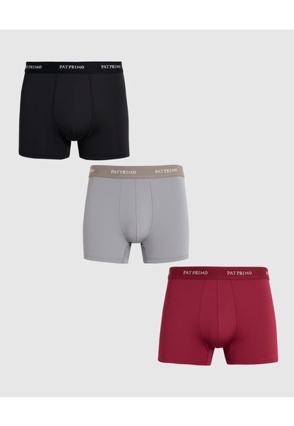 Set X3 Bóxers Medios Elástico Visible  X1 Para Hombre Surtido Patprimo