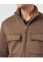 Chaqueta Con Bolsillos De Tapa   Para Hombre Café Patprimo de Patprimo
