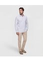 Camisa De Rayas Con Pechera   Para Hombre Azul Patprimo de Patprimo