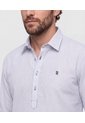 Camisa De Rayas Con Pechera   Para Hombre Azul Patprimo de Patprimo