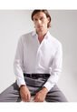 Camisa Para Hombre Manga Larga Sin Bolsillo Cuello Italiano Color Blanco Marca Patprimo #44012582 de Patprimo