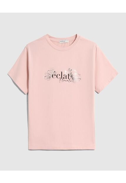 Camiseta  Para Mujer Manga Corta Cuello Redondo Color Rosa Marca Patprimo #30093861