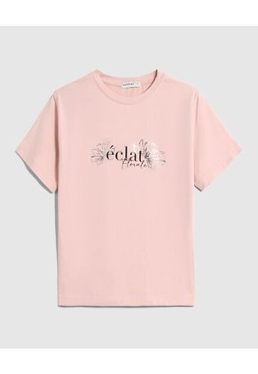 Camiseta  Para Mujer Manga Corta Cuello Redondo Color Rosa Marca Patprimo #30093861