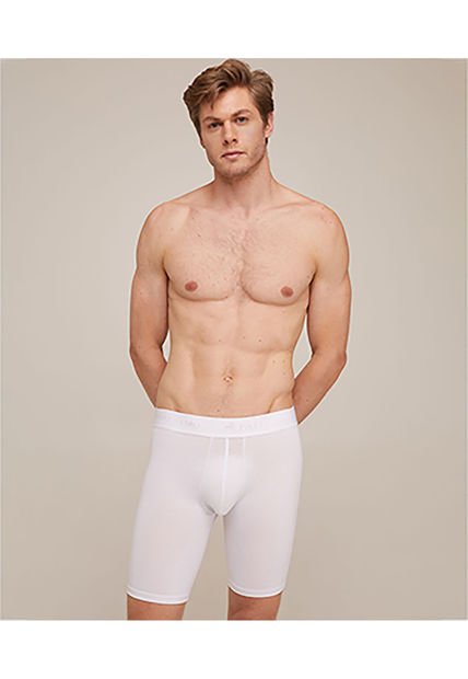 Boxer X2 Para Hombre Fleat Seamer Largo Color Blanco Marca Patprimo #44000317
