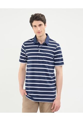 Polo Para Hombre Cuello Maquina Con Bolsillo Color Azul Oscuro Marca Patprimo #44112697 Patprimo