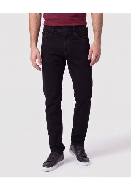 Jean De Silueta Slim Ajustada   Para Hombre Negro Patprimo