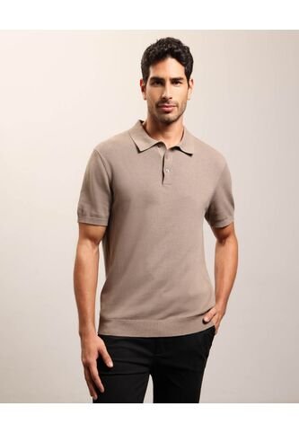 Polo  Para Hombre Cuello Tejido Sin Bolsillo Color Café Marca Patprimo #44112779 Patprimo