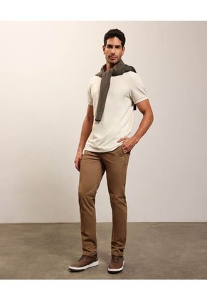 Polo  Para Hombre Cuello Tejido Sin Bolsillo Color Beige Marca Patprimo #44117257