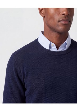 Buzo De Tejido Texturizado   Para Hombre Azul Patprimo