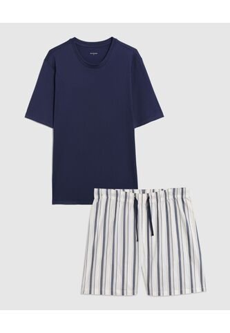 Pijama  Para Hombre M/C P/C Color Azul Marca Patprimo #44040245 Patprimo