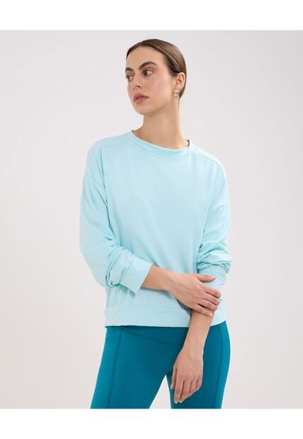Buzo Para Mujer Cuello Redondo Color Azul Claro Marca Patprimo #30060064