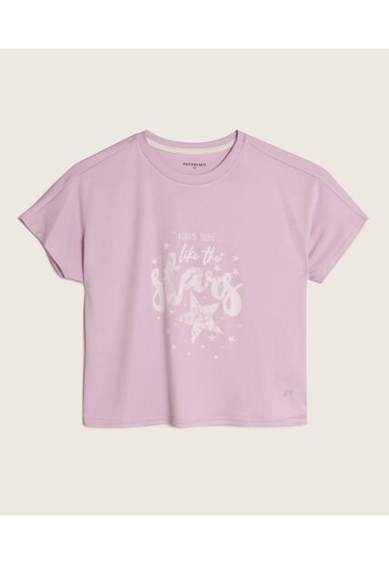 Camiseta Para Niña Manga Corta Color Rosa Marca Patprimo #86090332