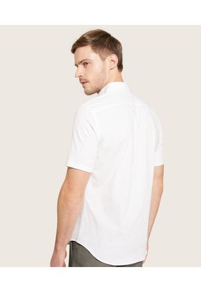 Camisa Para Hombre Manga Corta Con Bolsillo Cuello Casual C Color Blanco Marca Patprimo #44012578