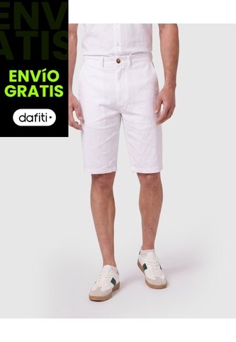 Bermuda Chino Con Bolsillos Para Hombre  Para Hombre Blanco Patprimo Patprimo