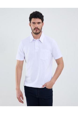 Polo Para Hombre Cuello Maquina Con Bolsillo Color Blanco Marca Patprimo #44112699 Patprimo