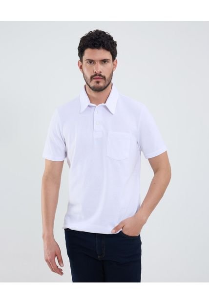 Polo Para Hombre Cuello Maquina Con Bolsillo Color Blanco Marca Patprimo #44112699