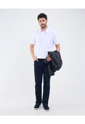 Polo Para Hombre Cuello Maquina Con Bolsillo Color Blanco Marca Patprimo #44112699