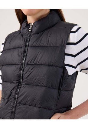 Chaleco Unicolor Acolchado   Para Mujer Negro Patprimo